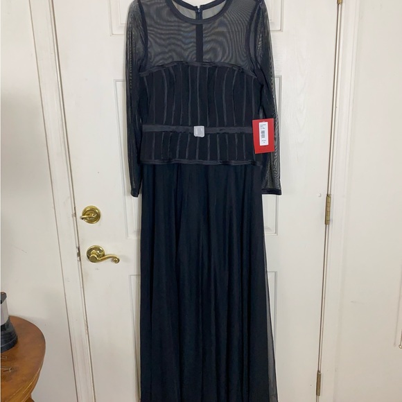 JS Collection NWT formal black evening gown S:12 - Picture 4 of 11